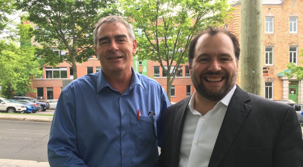 Marcel Groleau, président de l'UPA, et Christian Savard, directeur général de Vivre en Ville