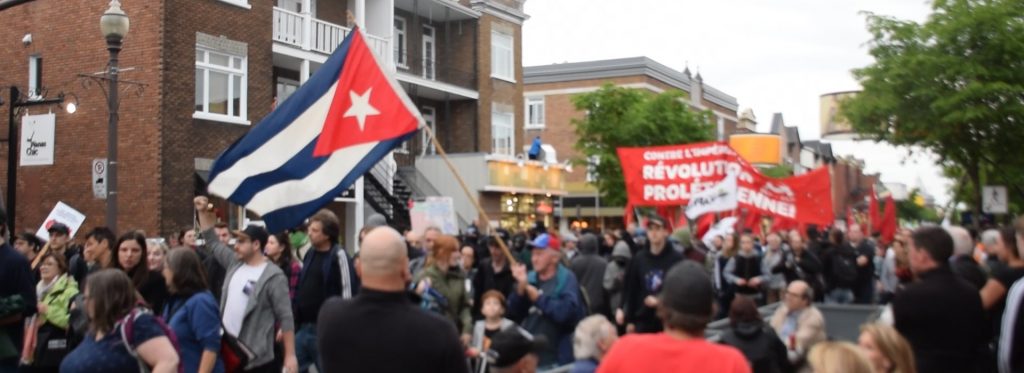 La manif anti G7 au coin de LVATV