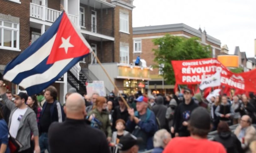 La manif anti G7 au coin de LVATV