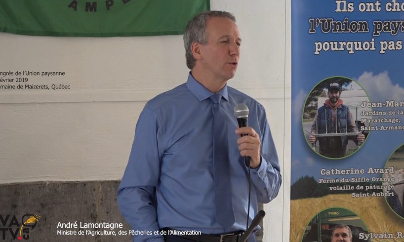 André Lamontagne au congrès de l'Union paysanne 2019