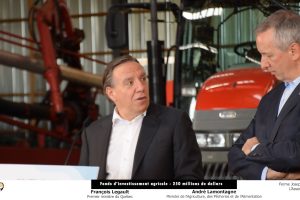 M. François Legault, premier ministre du Québec et M. André Lamontagne, ministre de l'Agriculture, des Pêcheries et de l'Alimentation